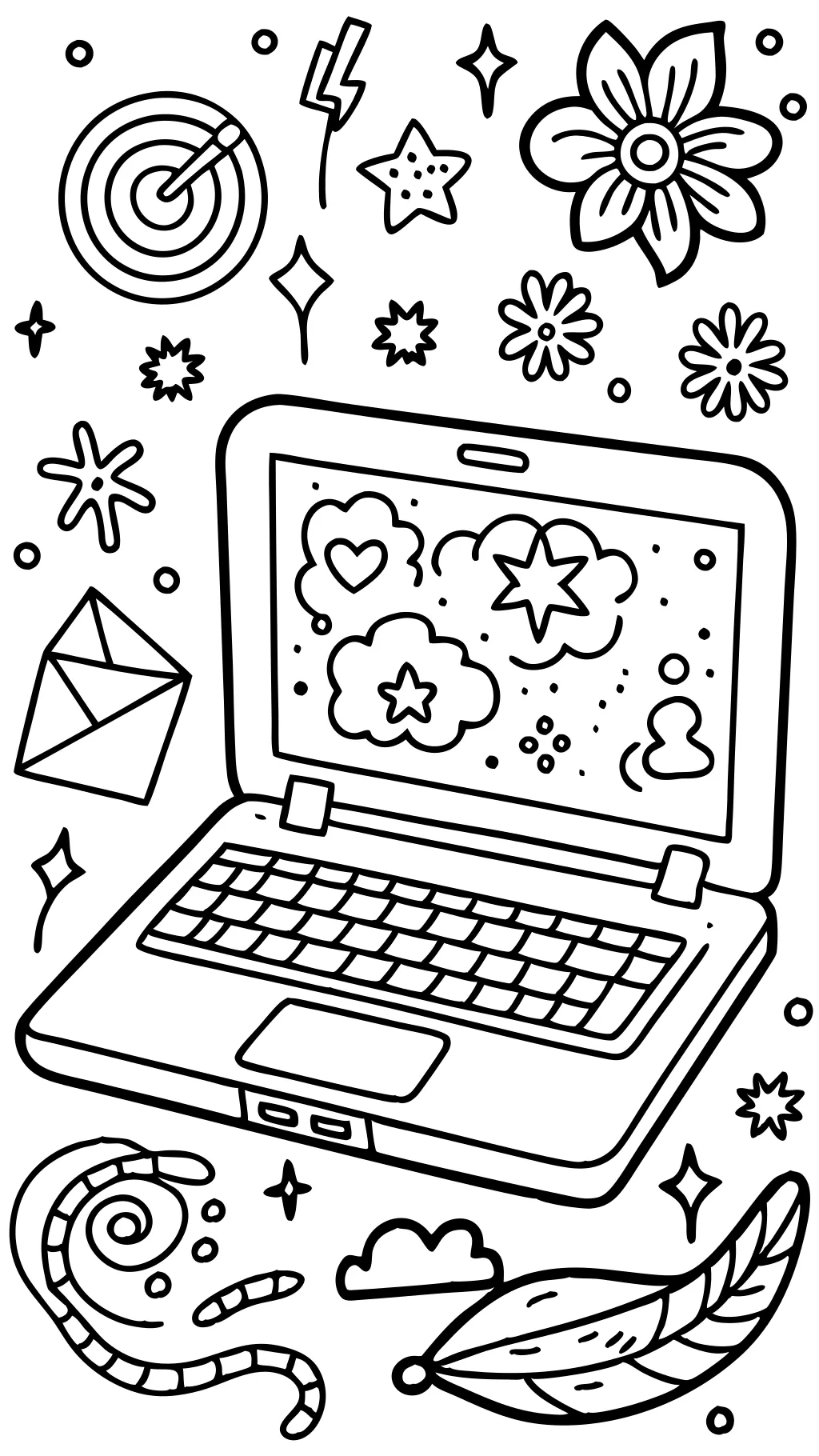 laptop coloring page